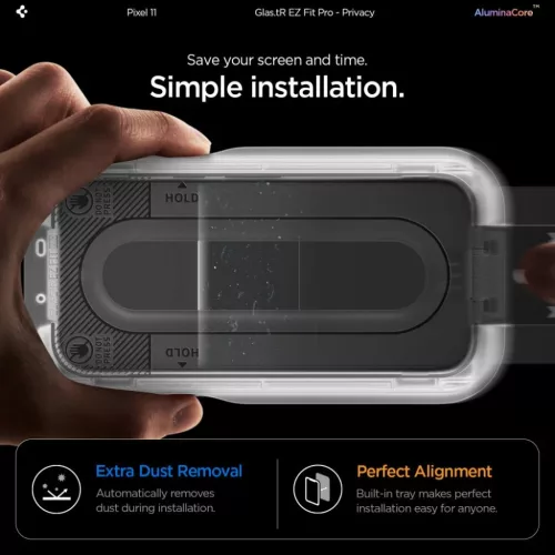 Google Pixel 10 / 11 Spigen Glas.tR EZ Fit Pro AC adatvédelmi edzett -8800337246797 10 kép