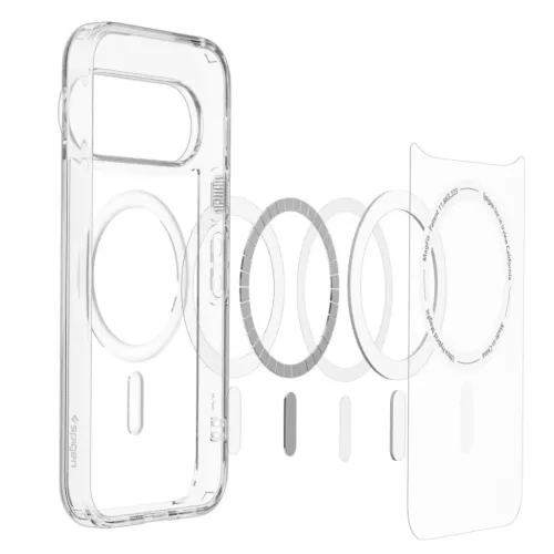 Google Pixel 11 Pro Clear/fehér Spigen Ultra Hybrid Mag MagSafe tok-8800337245646 6 kép