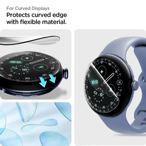 Google Pixel Watch 3 / 4 / 5 (45 mm) átlátszó Spigen Elite Shield E-8809971233767 8 kép