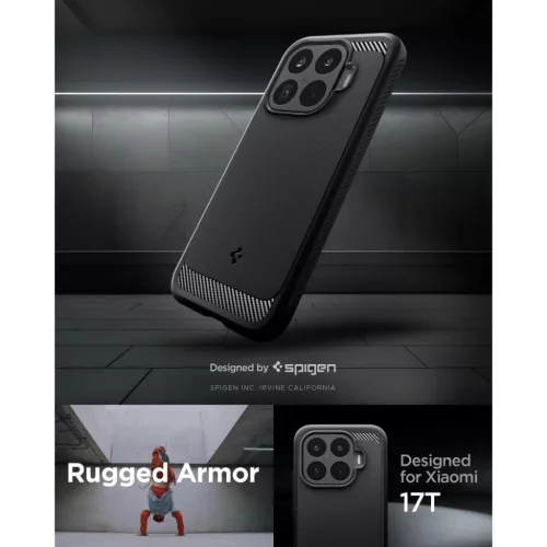  Xiaomi 17T matt fekete Spigen Rugged Armor tok-8800337249996 6 kép