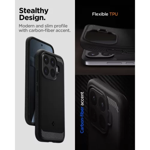  Xiaomi 17T Pro Matt fekete Spigen Rugged Armor tok-8800337249989 8 kép