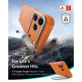  Apple iPhone 17 Pro / 18 Pro narancssárga ESR Cyber Tough Kickstand -4894240307915 2 kép