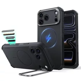    Apple iPhone 17 Pro Max / 18 Pro Max fekete ESR Cyber Tough Kickstand MagSafe tok állvánnyal