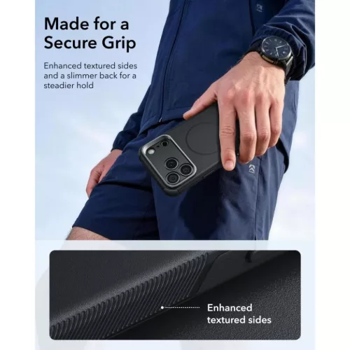  Apple iPhone 17 Pro Max / 18 Pro Max fekete ESR Cyber Tough Kickstand-4894240304006 6 kép