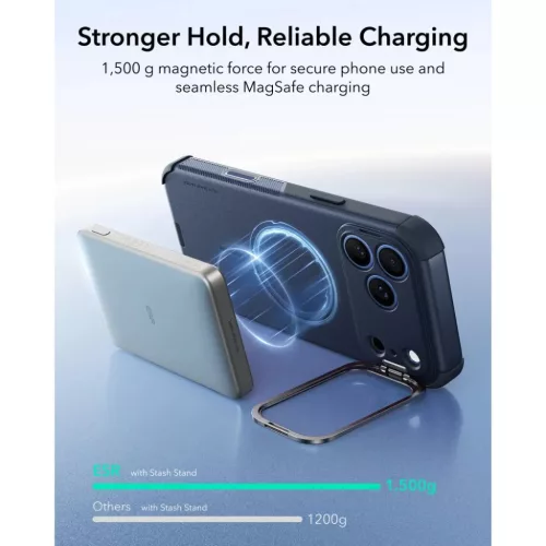  Apple iPhone 17 Pro Max / 18 Pro Max kék ESR Cyber Tough Kickstand M-4894240304105 7 kép