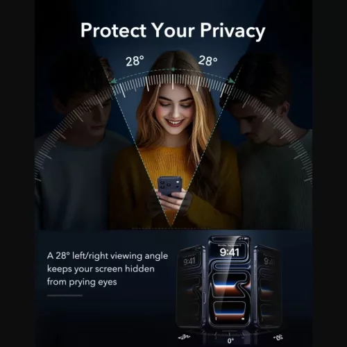 iPhone 18 Pro Max ESR UltraFit Armorite Privacy adatvédelmi edzett ü-4894240305881 4 kép
