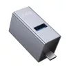 Hoco HB54A 3 az 1-ben USB-C adapter, szürke-6942007680806 3 kép