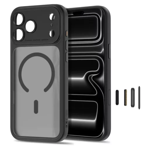 Apple iPhone 17 Pro Max / 18 Pro Max matt fekete Tech-Protect MagPeak -5906302325375 2 kép