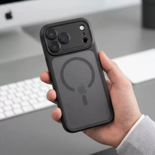 Apple iPhone 17 Pro Max / 18 Pro Max matt fekete Tech-Protect MagPeak -5906302325375 6 kép