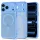 Apple iPhone 17 Pro Max / 18 Pro Max matt világoskék Tech-Protect MagPeak MagSafe CC tok