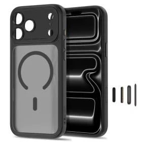 iPhone 17 Pro / 18 Pro matt fekete Tech-Protect MagPeak MagSafe CC tok-5906302325368 2 kép