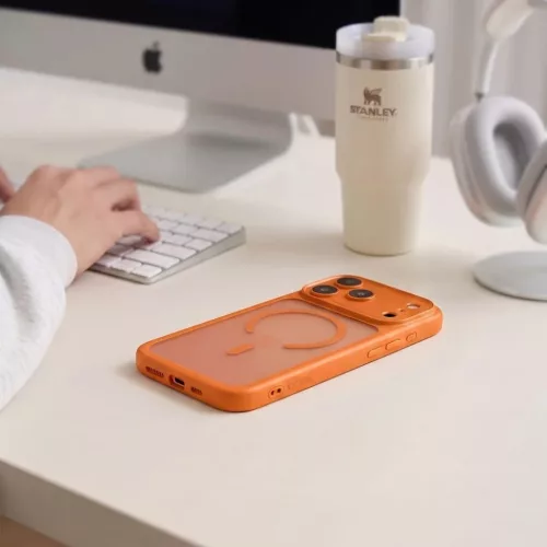 iPhone 17 Pro / 18 Pro matt kozmikus narancssárga Tech-Protect MagPea-5906302341863 5 kép