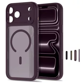 Apple iPhone 17 Pro / 18 Pro matt sötétcseresznye Tech-Protect MagPe-5906302341924 2 kép