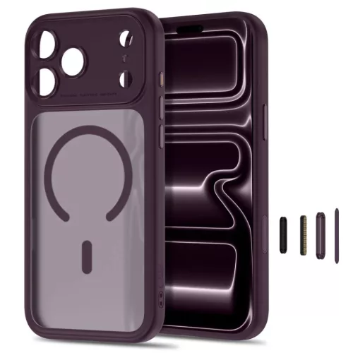 Apple iPhone 17 Pro / 18 Pro matt sötétcseresznye Tech-Protect MagPe-5906302341924 2 kép