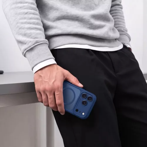 iPhone 17 Pro / 18 Pro matt mélykék Tech-Protect MagPeak MagSafe CC -5906302341887 5 kép