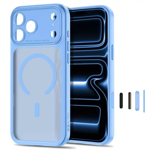 iPhone 17 Pro / 18 Pro matt világoskék Tech-Protect MagPeak MagSafe -5906302341900 2 kép