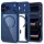 Apple iPhone 17 Pro Max / 18 Pro Max Mélykék/átlátszó Tech-Protect MagPeak MagSafe CC tok