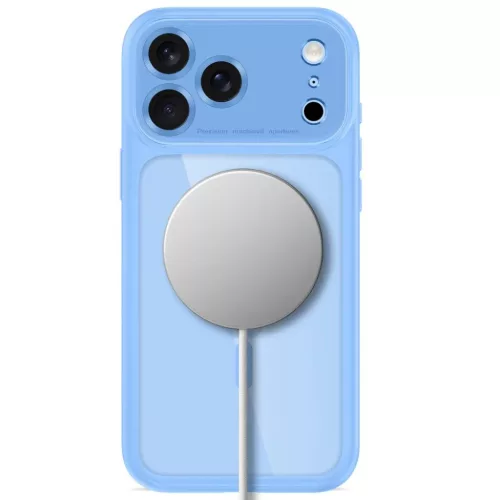 Apple iPhone 17 Pro Max / 18 Pro Max áttetsző világoskék Tech-Prot-5906302341993 4 kép
