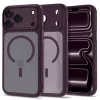 iPhone 17 Pro Max / 18 Pro Max matt sötét cseresznye Tech-Protect MagPeak MagSafe CC tok