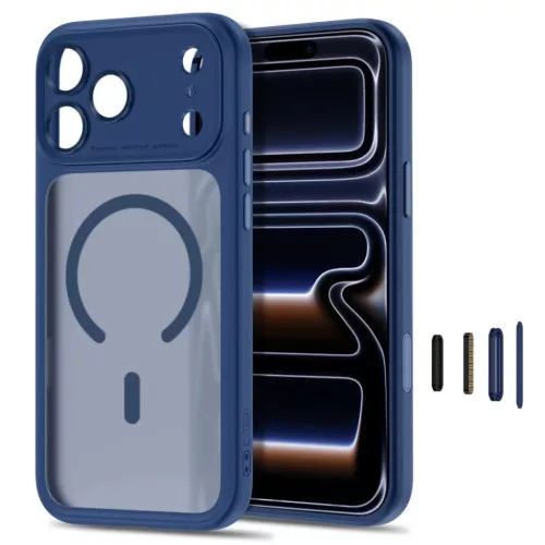 Apple iPhone 17 Pro Max / 18 Pro Max Mélykék matt Tech-Protect MagPe-5906302341894 2 kép