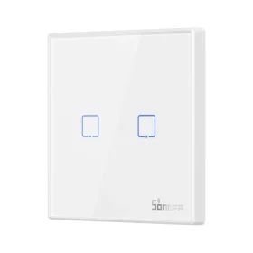   Sonoff T2EU2C-RF Érintős villanykapcsoló Wi-Fi 433MHz Vezeték nélküli RF távirányító fehér (M0802030010)