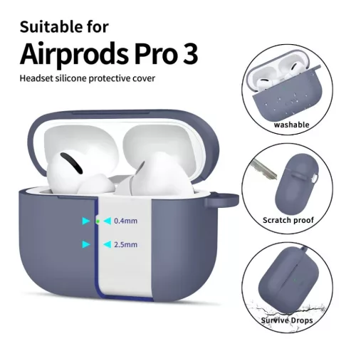 Apple AirPods Pro 3 Tech-protect Silicone Hook Babakék tok-5906302333134 4 kép