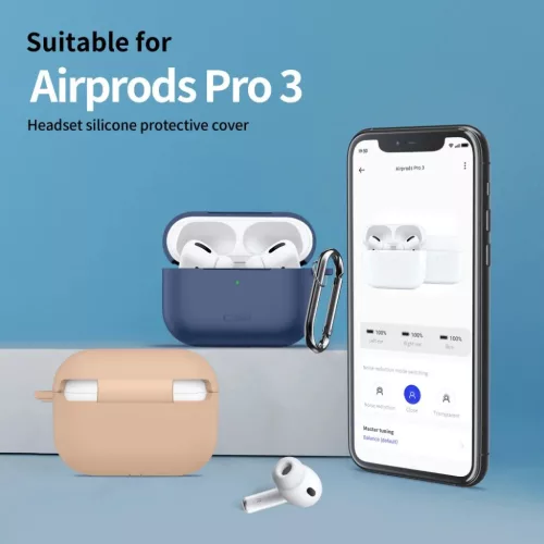 Apple AirPods Pro 3 Tech-protect Silicone Hook Ceruza Szürke tok-5906302333141 5 kép