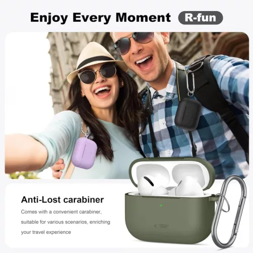 Apple AirPods Pro 3 Tech-protect Silicone Hook Olíva Zöld tok-5906302333189 7 kép