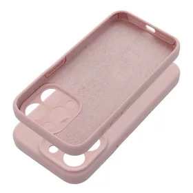 Szilikon tok 2mm vastag IPHONE 17 homok rózsaszín tok