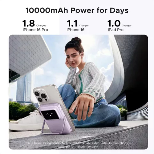UGREEN PB764 Uno powerbank, 10000mAh, 20W, PD + FQI, Szürke-6941876243297 8 kép