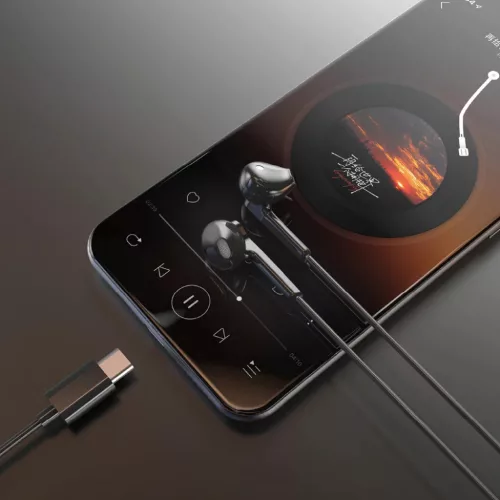 Dudao X3C In-Ear Vezetékes USB-C Fülhallgató 1.2m - Fekete-6976625335350 2 kép