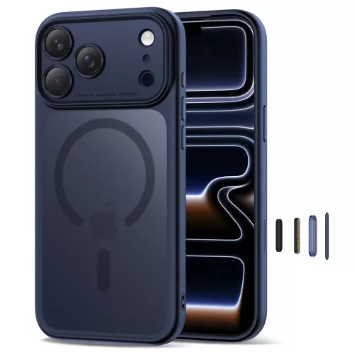 iPhone 17 Pro Tech-protect Magpeak Magsafe CC tok matt mélykék-5906302333790 2 kép