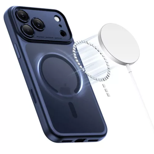 iPhone 17 Pro Tech-protect Magpeak Magsafe CC tok matt mélykék-5906302333790 3 kép