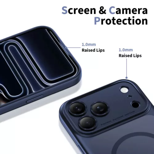 iPhone 17 Pro Tech-protect Magpeak Magsafe CC tok matt mélykék-5906302333790 4 kép