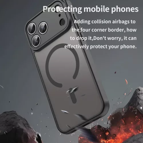 iPhone 17 Pro Fan Dun Series fekete tok MagSafe hibrid (TPU + PC) Alph- 3 kép
