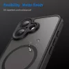 iPhone 17 Dun Series fekete tok MagSafe hibrid (TPU + PC) Alphajack- 5 kép