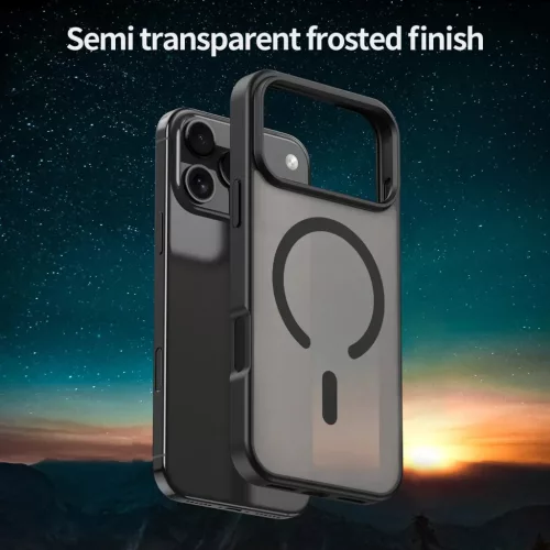 iPhone 17 Pro Max Fanying Series áttetsző fekete MagSafe hibrid (TPU- 2 kép