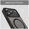 iPhone 17 Pro Max Fanying Series áttetsző fekete MagSafe hibrid (TPU- 6 kép