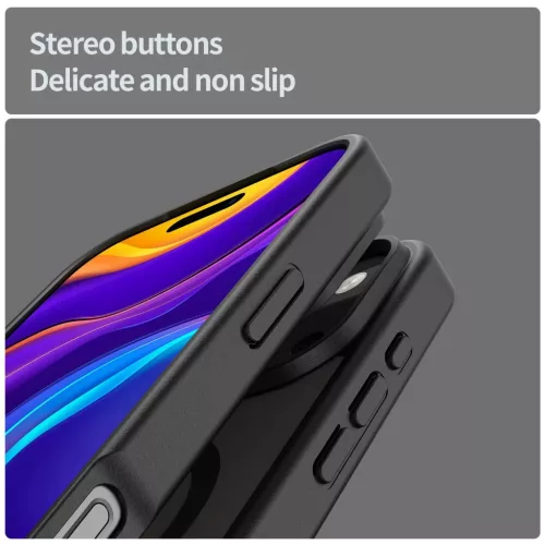iPhone 17 Pro Max Fanying Series áttetsző fekete MagSafe hibrid (TPU- 8 kép