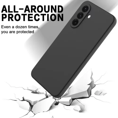 Samsung Galaxy A07 fekete,  Liquid szilikon tok Alphajack- 6 kép