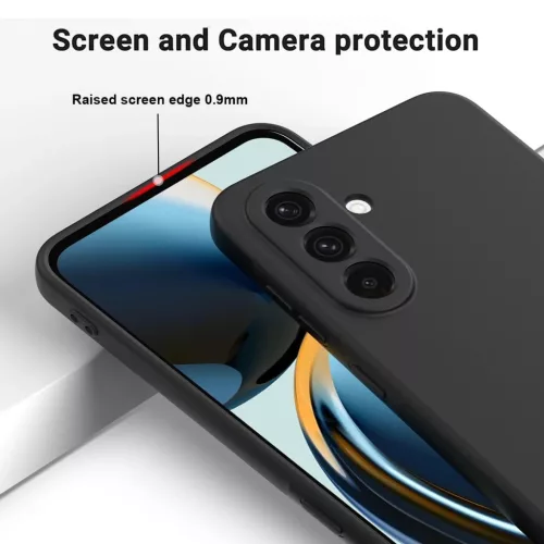 Samsung Galaxy A07 fekete,  Liquid szilikon tok Alphajack- 7 kép