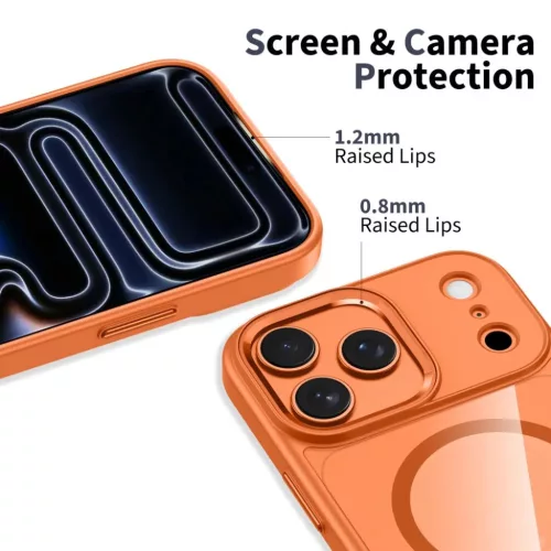 iPhone 17 Pro Max Tech-protect Magmat Magsafe tok Kozmikus Narancs/át-5906302334261 3 kép
