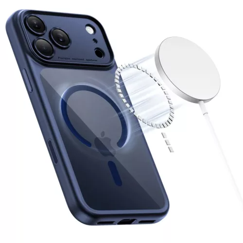 iPhone 17 Pro Tech-protect Magpeak Magsafe Cc tok mély kék/átlátsz-5906302333837 3 kép
