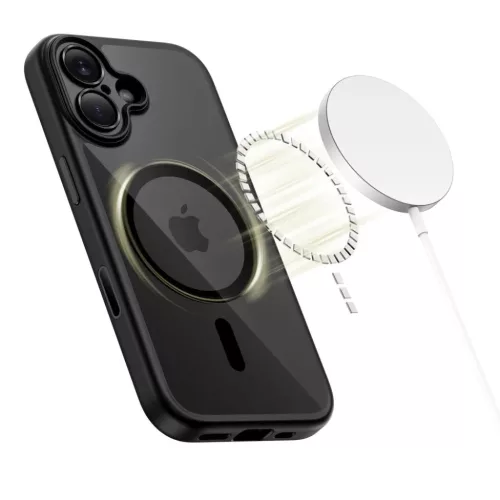 iPhone 17 Tech-protect Magpeak Magsafe CC fekete/átlátszó tok-5906302333608 3 kép