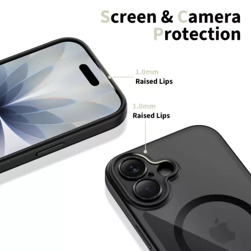 iPhone 17 Tech-protect Magpeak Magsafe CC fekete/átlátszó tok-5906302333608 4 kép