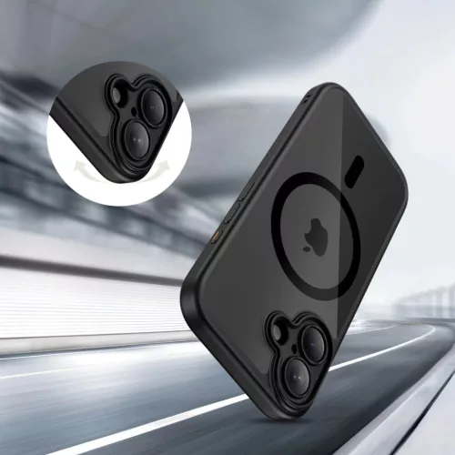 iPhone 17 Tech-protect Magpeak Magsafe CC fekete/átlátszó tok-5906302333608 6 kép