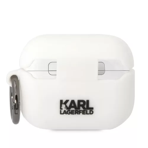 Airpods Pro Karl Lagerfeld 3D Logo NFT Choupette Head szilikon tok feh-3666339087937 1 kép