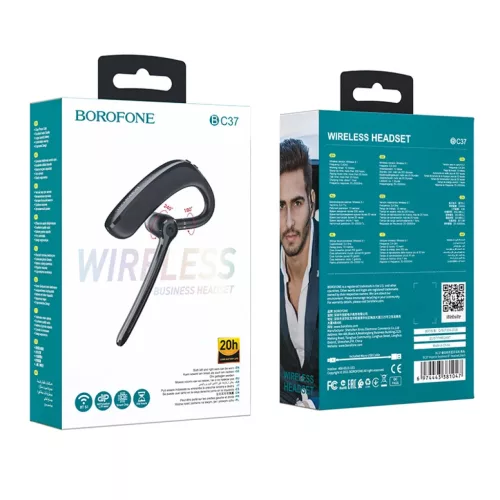 Borofone BC37 Imperor Bluetooth fülhallgató headset fekete-6974443381047 4 kép
