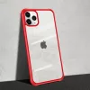 Szilikon áttetsző tok iPhone 11 Pro piros ütésálló kerettel- 1 kép