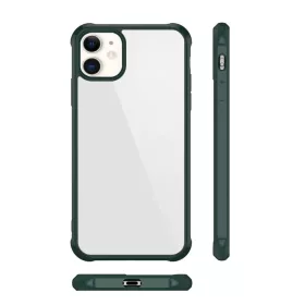 Szilikon áttetsző tok iPhone 11 Pro piros ütésálló kerettel- 2 kép
